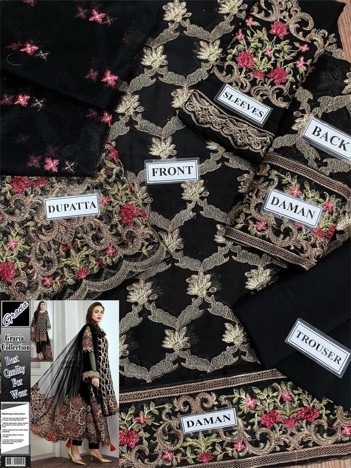 Baroque Chiffon Suit-Aarasta