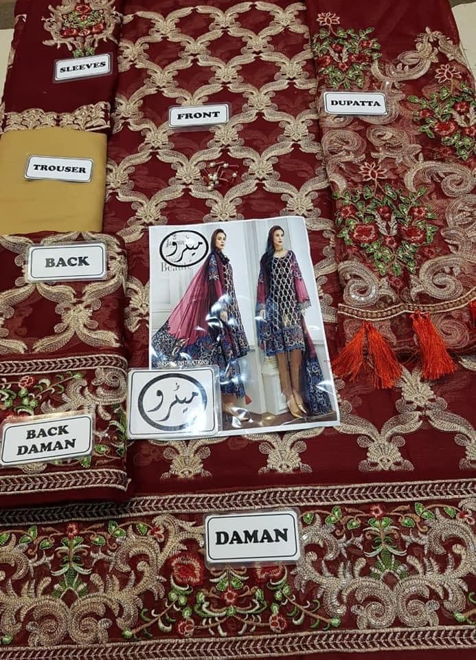 Baroque Jazmin Chiffon Suit-Aarasta