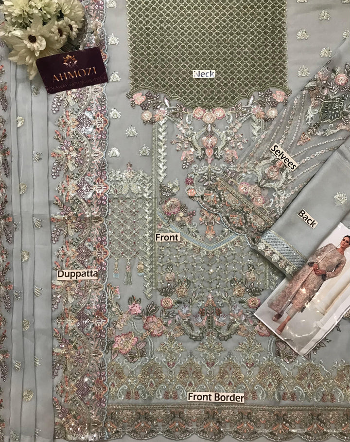 Baroque Chiffon Suit-Aarasta