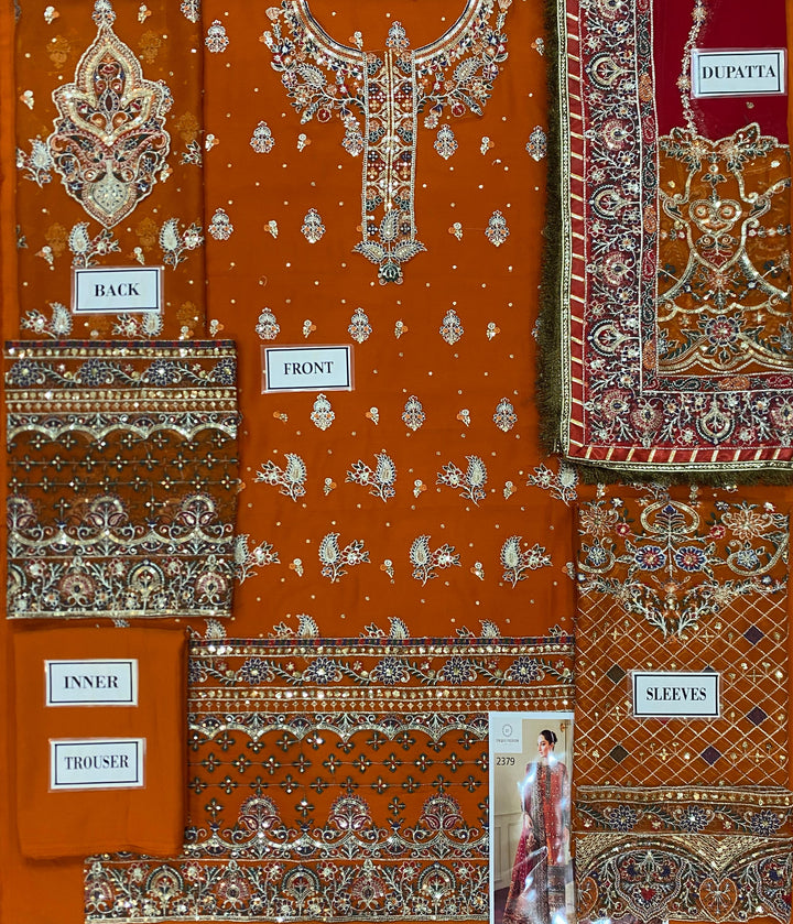 Baroque Chiffon Suit-Aarasta