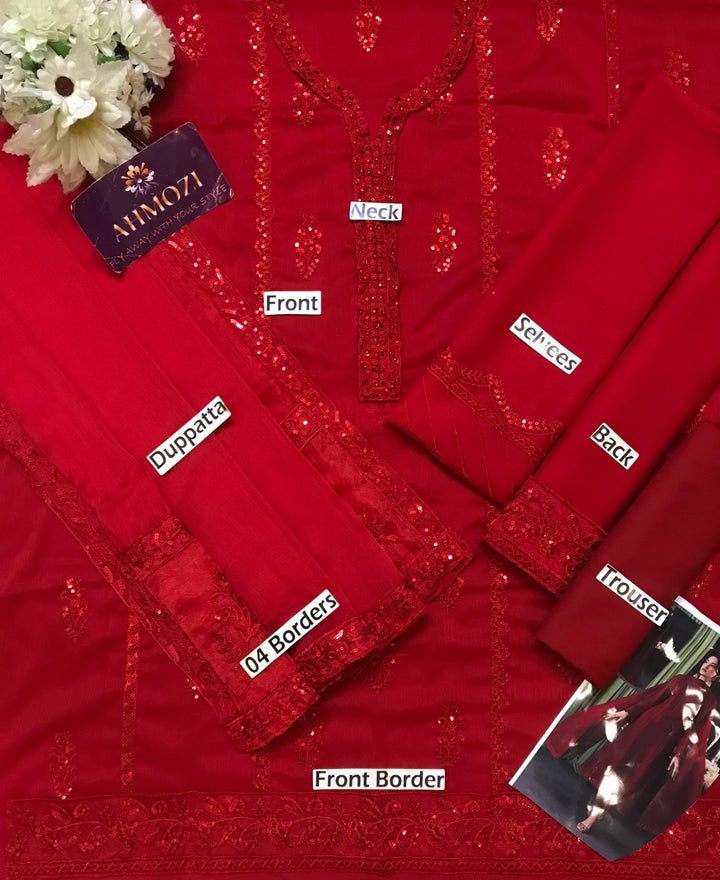 Baroque Chiffon Suit-Aarasta