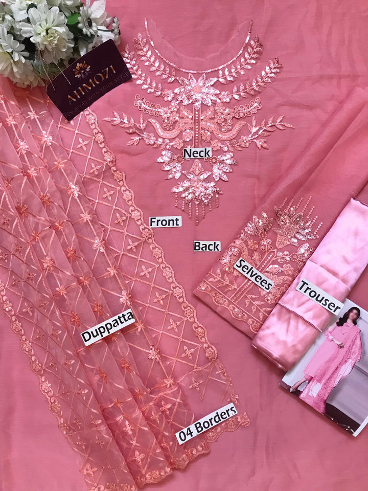 Baroque Chiffon Suit-Aarasta