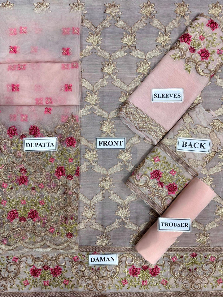 Baroque Chiffon Suit-Aarasta