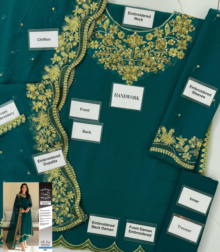 Baroque Chiffon Suit-Aarasta