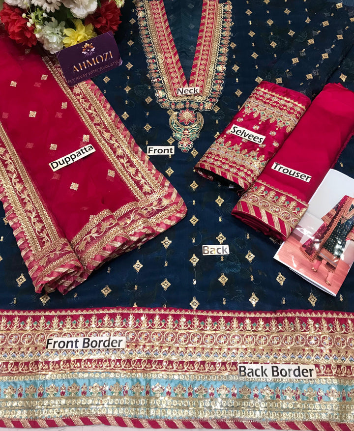 Baroque Chiffon Suit-Aarasta