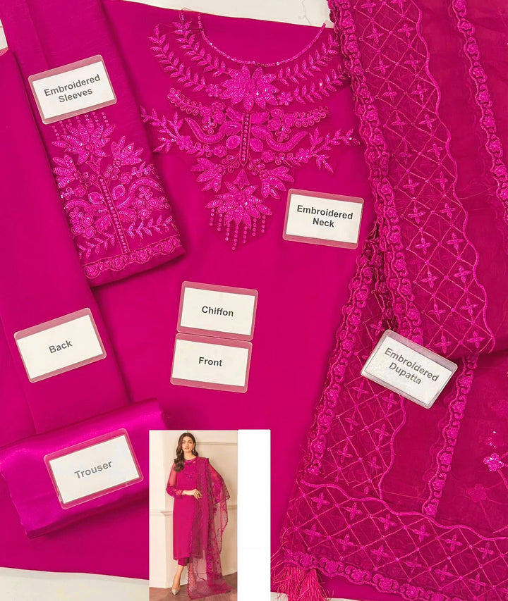 Baroque Chiffon Suit-Aarasta