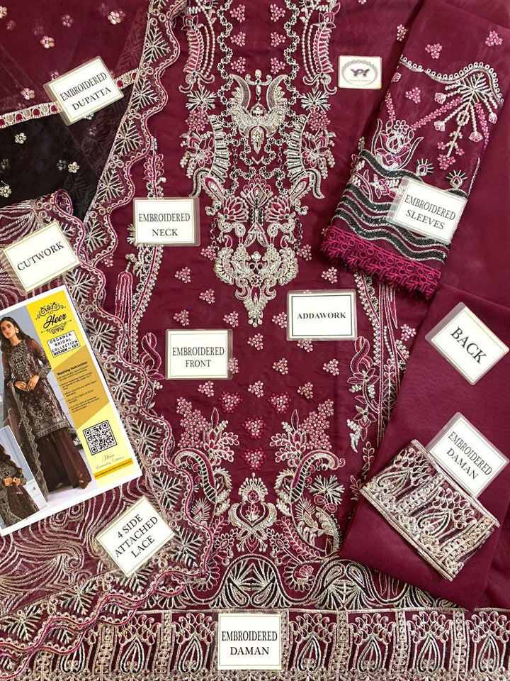 Jazmin Organza Suit-Aarasta