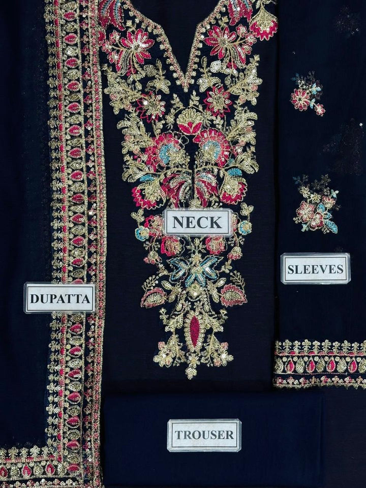 Baroque Chiffon Suit-Aarasta