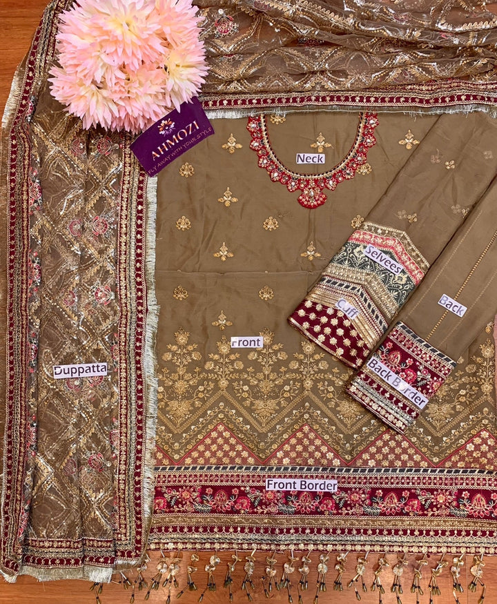 Baroque Chiffon Suit-Aarasta