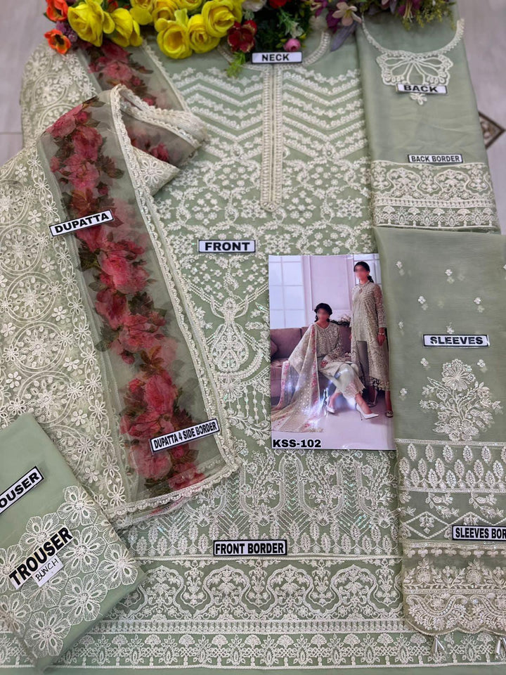 Baroque Chiffon Suit-Aarasta