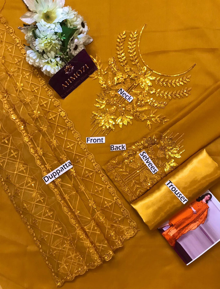 Baroque Chiffon Suit-Aarasta