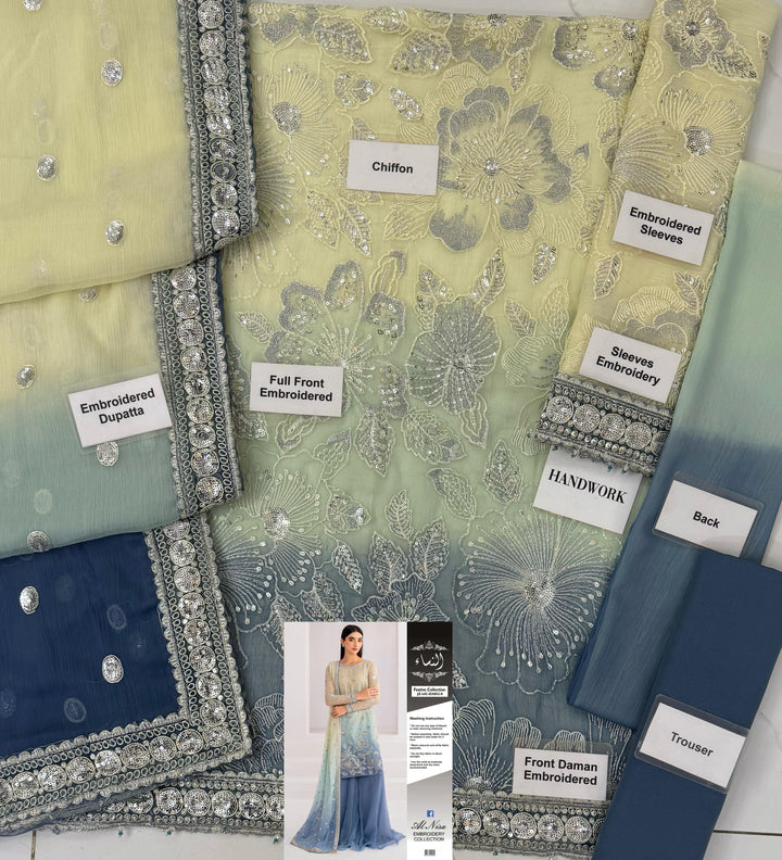 Jazmin Chiffon Suit-Aarasta