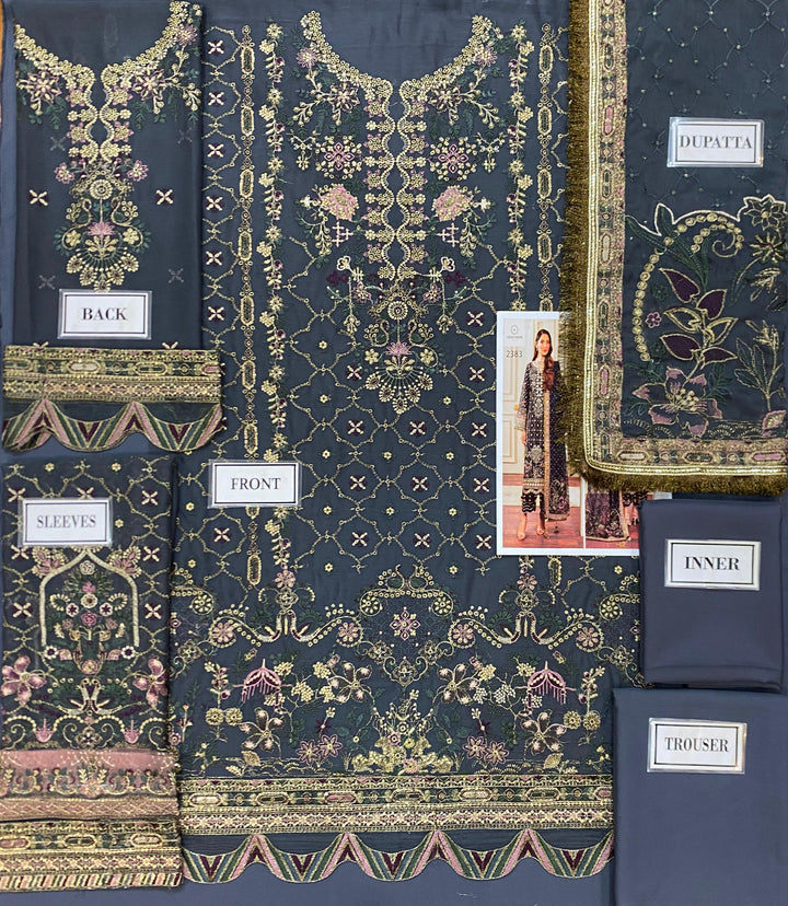 Baroque Chiffon Suit-Aarasta