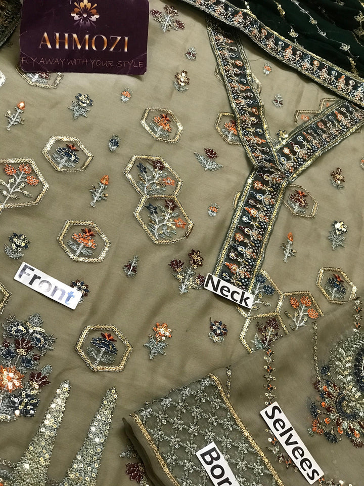 Baroque Chiffon Suit-Aarasta