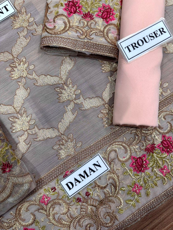 Baroque Chiffon Suit-Aarasta