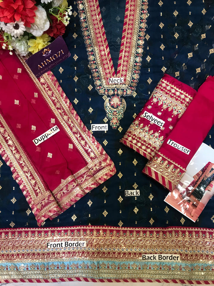 Baroque Chiffon Suit-Aarasta