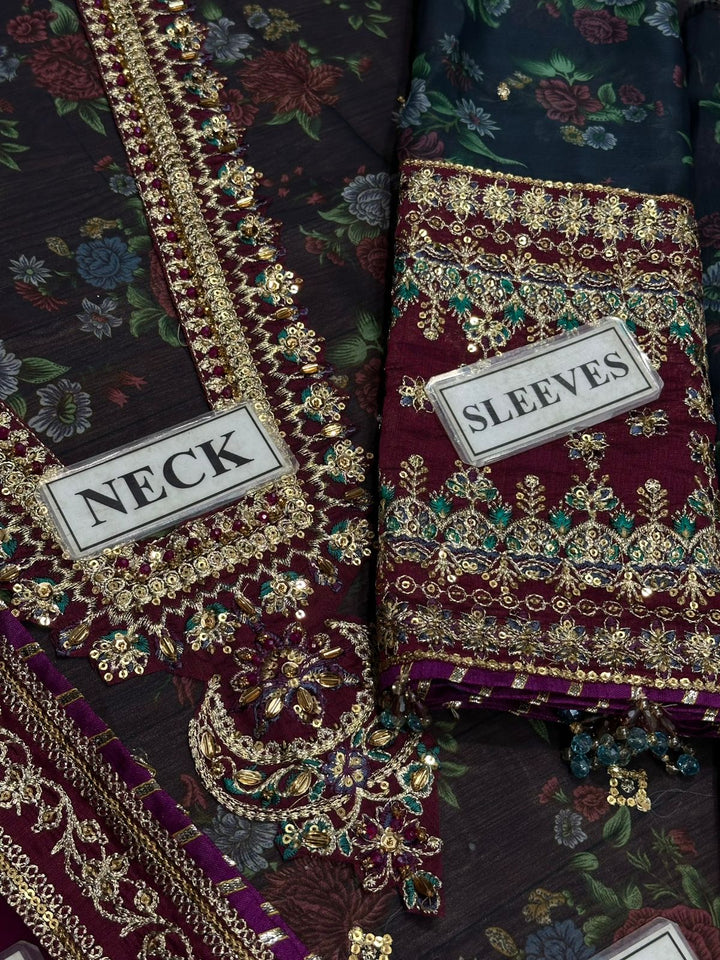 Baroque Chiffon Suit-Aarasta