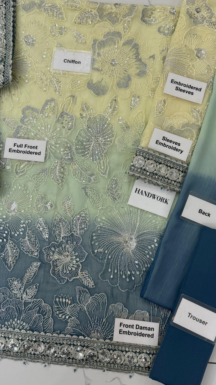 Jazmin Chiffon Suit-Aarasta