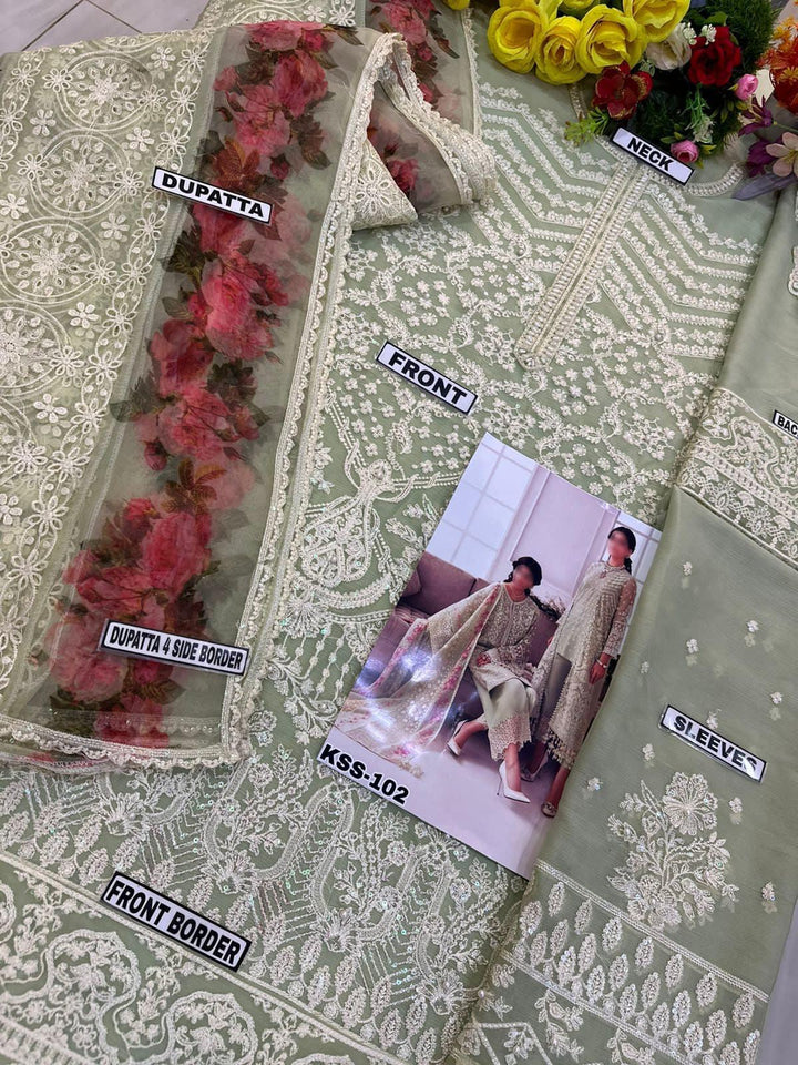 Baroque Chiffon Suit-Aarasta