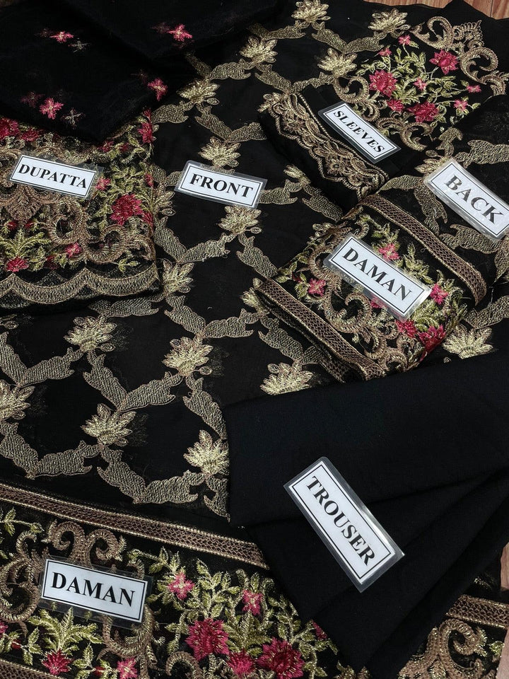 Baroque Chiffon Suit-Aarasta