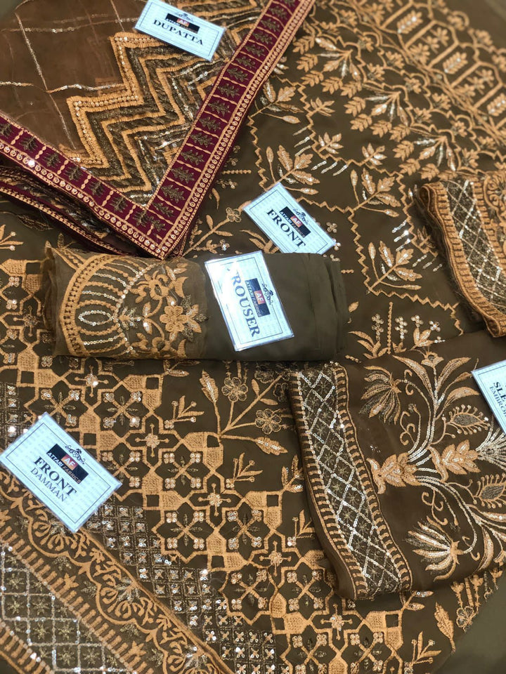 Baroque Chiffon Suit-Aarasta