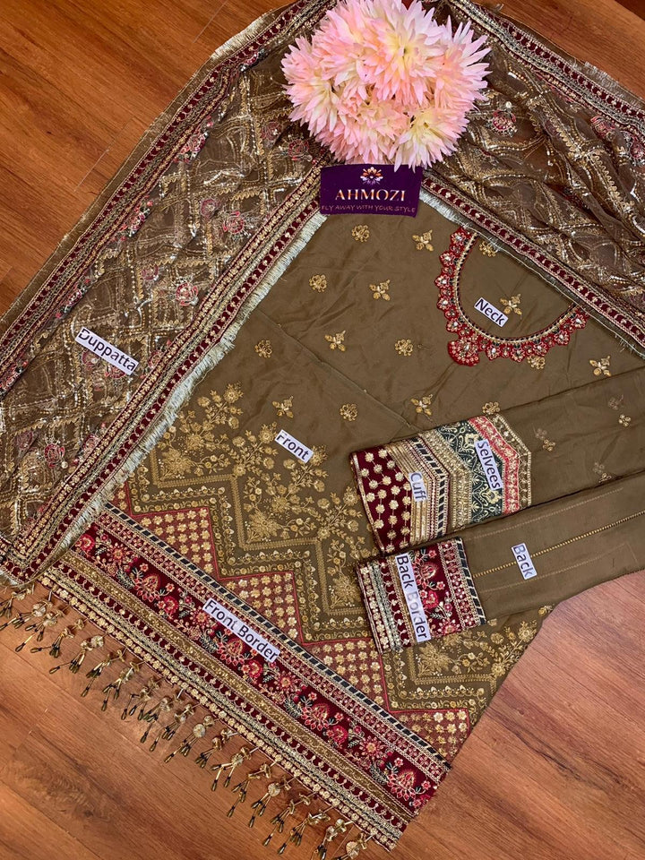 Baroque Chiffon Suit-Aarasta