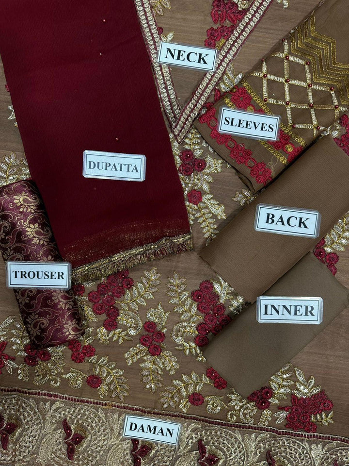 Baroque Chiffon Suit-Aarasta