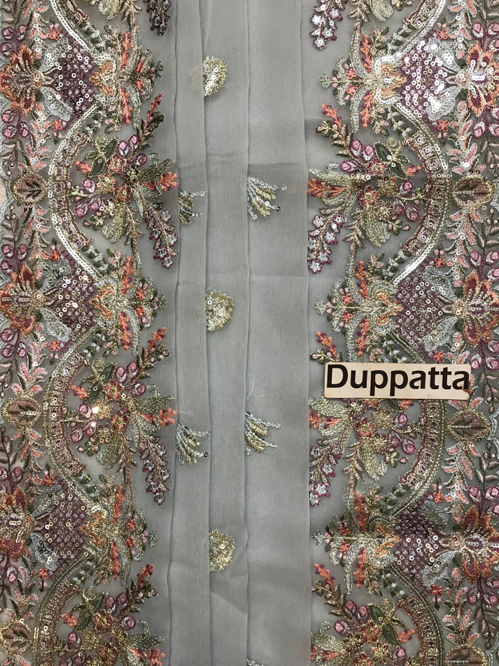 Baroque Chiffon Suit-Aarasta
