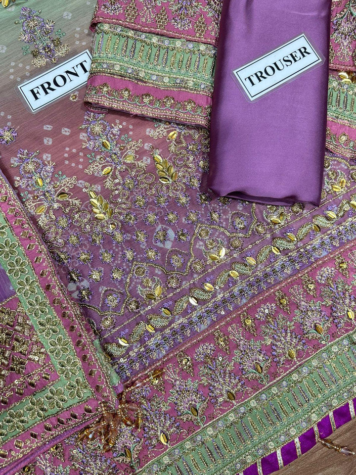 Baroque Chiffon Suit-Aarasta