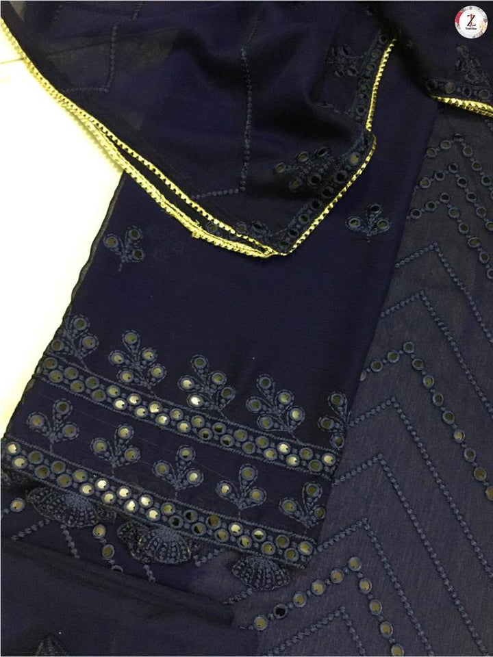 Baroque Chiffon Suit-Aarasta