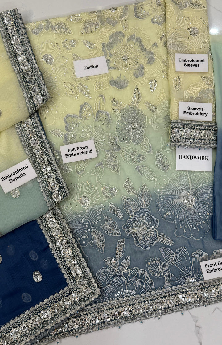 Jazmin Chiffon Suit-Aarasta