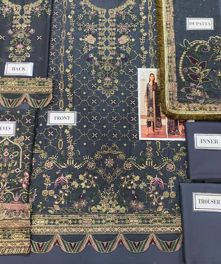 Baroque Chiffon Suit-Aarasta