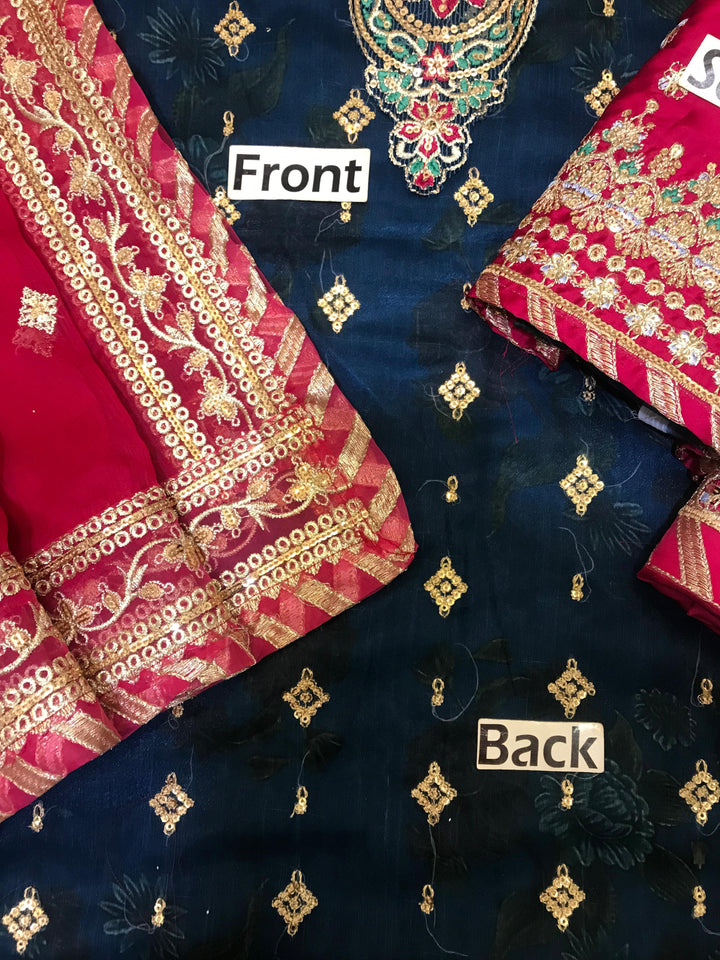 Baroque Chiffon Suit-Aarasta