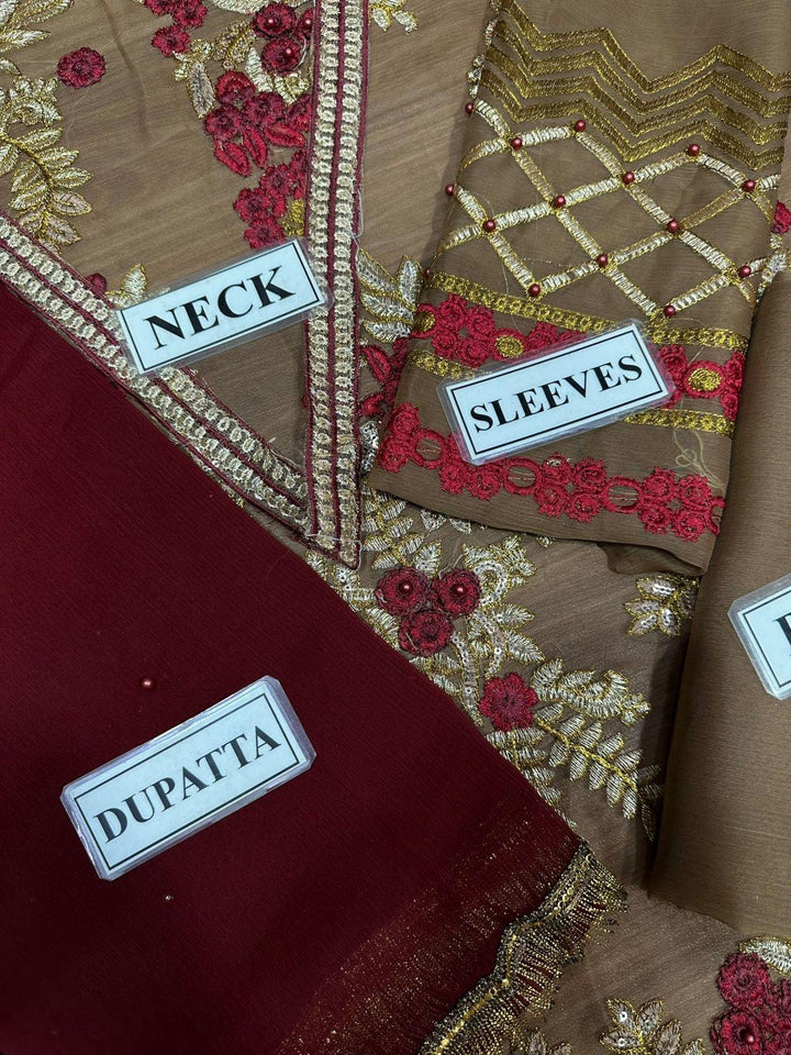 Baroque Chiffon Suit-Aarasta