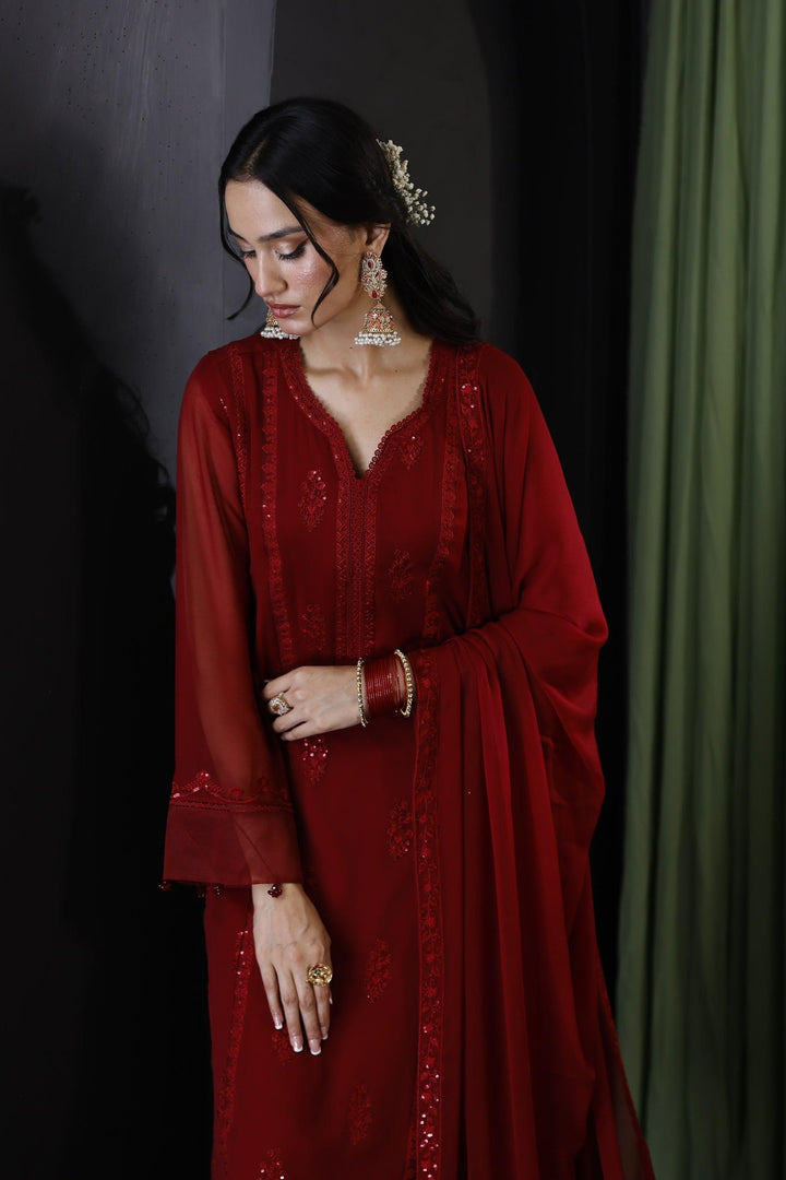 Baroque Chiffon Suit-Aarasta