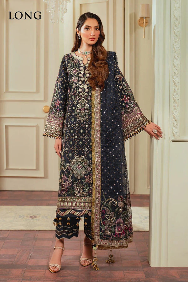 Baroque Silk Suit-Blue-Silk-Aarasta