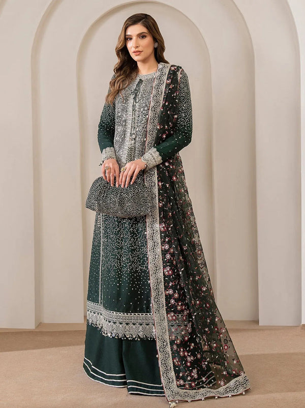 Jazmin Chiffon Suit-Green-Chiffon-Aarasta