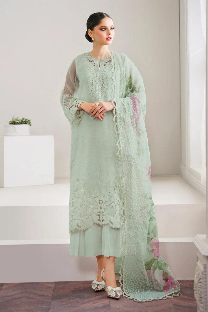 Baroque Organza Suit-Green-Organza-Aarasta