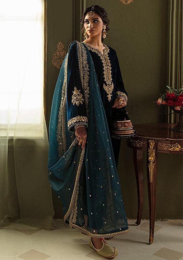 Baroque Velvet Suit-Navy-Velvet-Aarasta