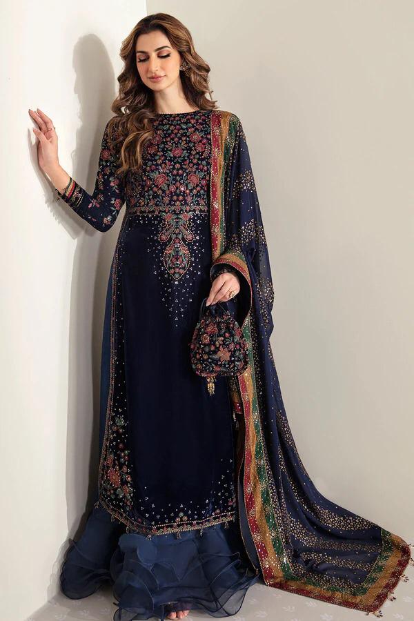 Jazmin Velvet Suit-Navy-Velvet-Aarasta
