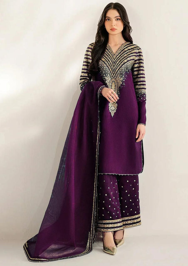 Jazmin Silk Suit-Purple-Silk-Aarasta