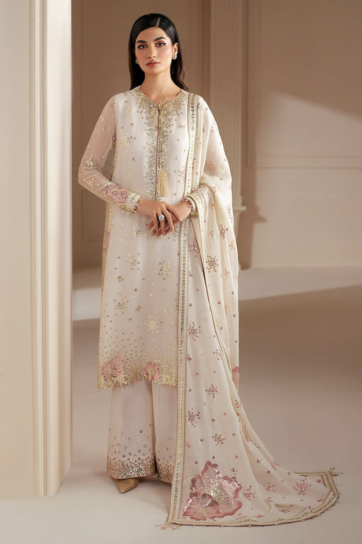 Jazmin Chiffon Suit-White-Chiffon-Aarasta