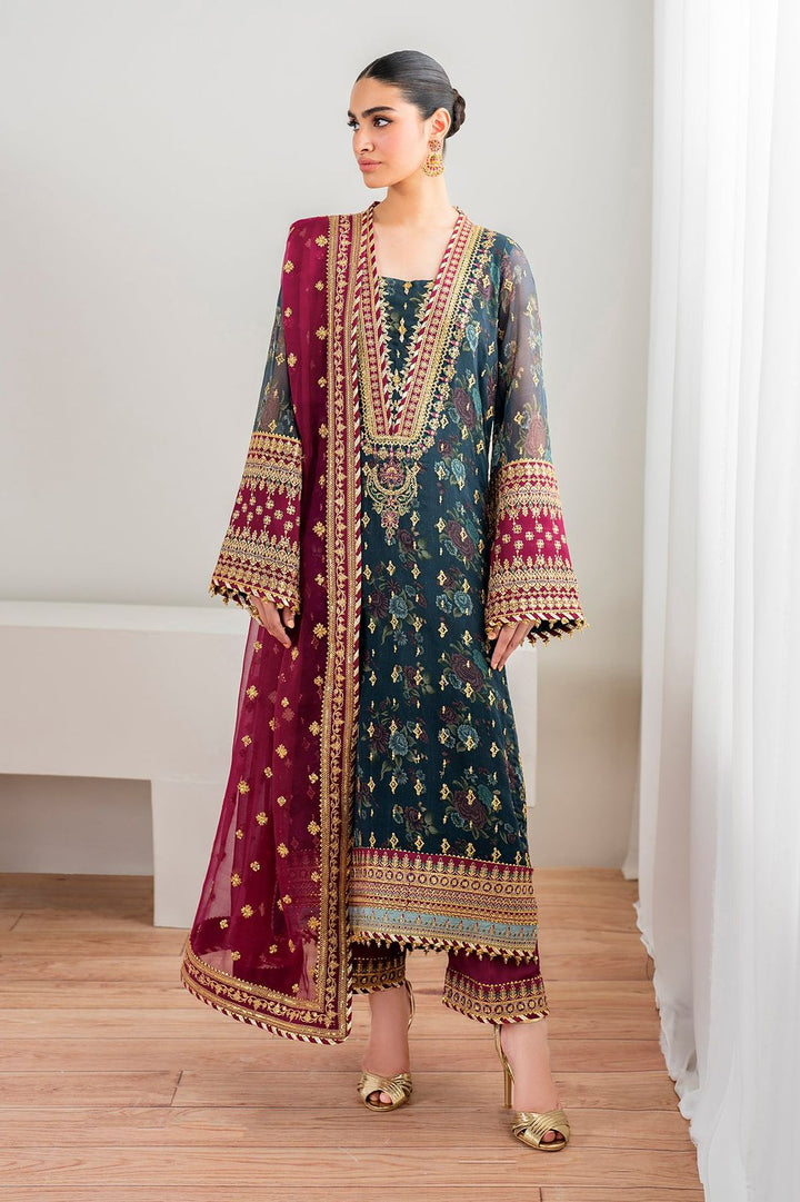 Baroque Chiffon Suit-Zinc-Chiffon-Aarasta