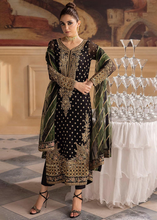 Charizma Chiffon Suit-Green-Chiffon-Aarasta