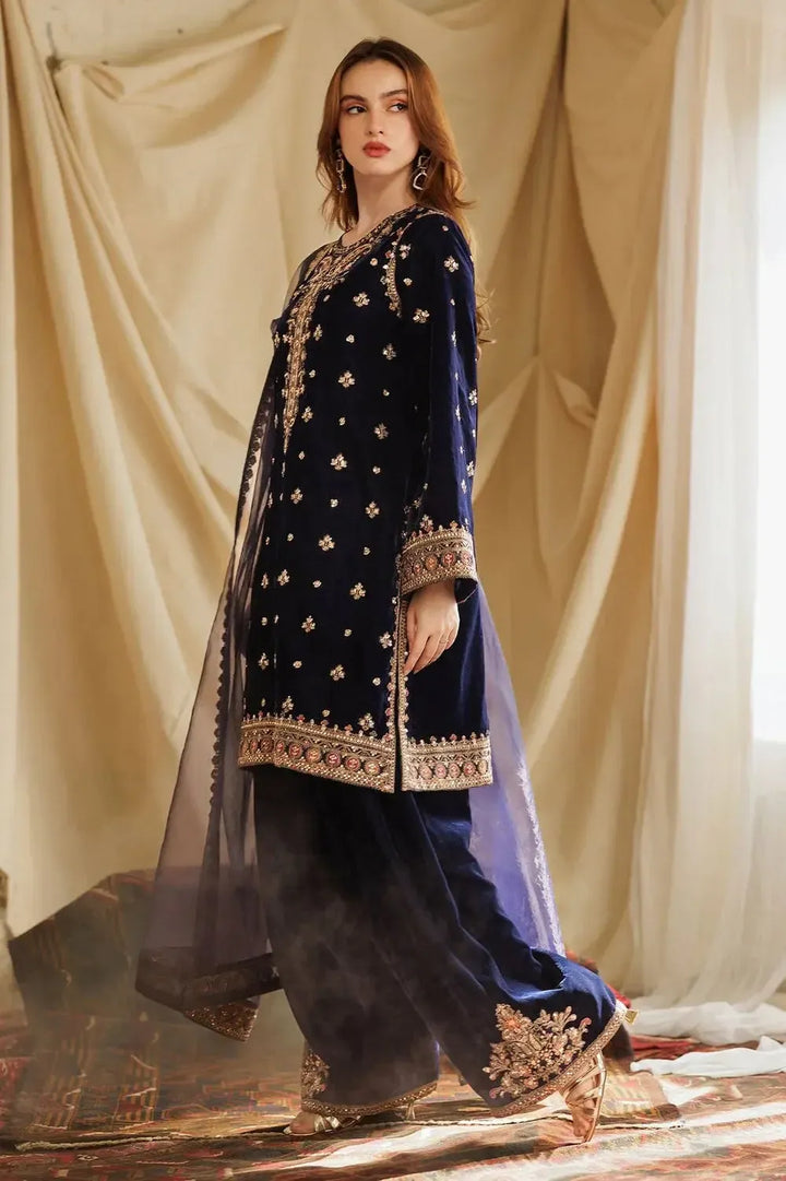 Charizma Velvet Suit-Navy-Velvet-Aarasta