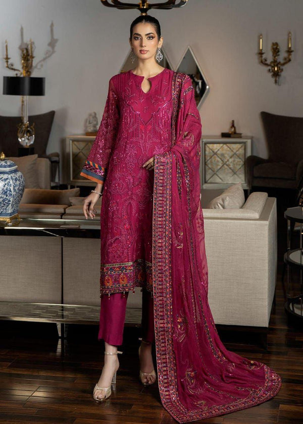 Jannan Chiffon Suit-Pink-Chiffon-Aarasta