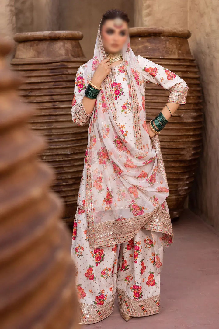 Charizma Silk Suit-White-Silk-Aarasta