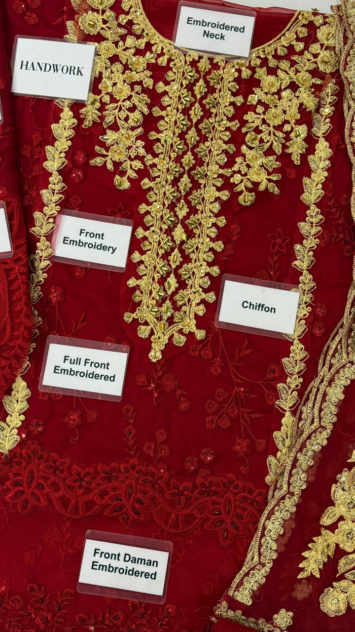 Azure Chiffon Suit-Aarasta