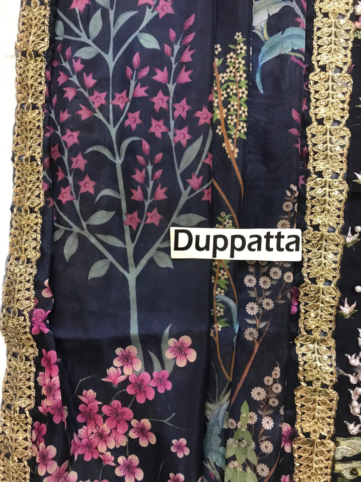 Crimson Organza Suit-Aarasta