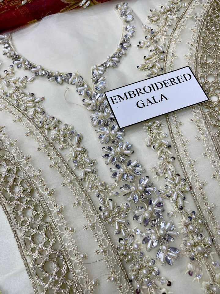 Crimson Organza Suit-Aarasta